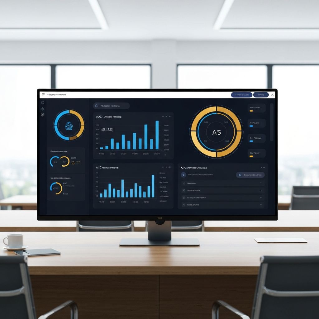 AI Governance Dashboard showing metrics and compliance tracking